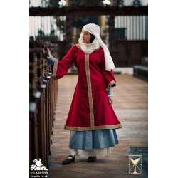 Matilde Overtunic - Medieval Dress - Red - LARP Costume