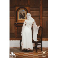 Bliaut Noble Dress - White - LARP Costume
