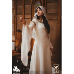 Bliaut Noble Dress - White - LARP Costume