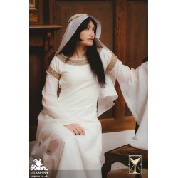 Bliaut Noble Dress - White - LARP Costume