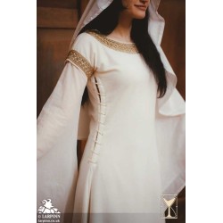 Bliaut Noble Dress - White - LARP Costume