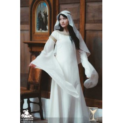 Bliaut Noble Dress - White - LARP Costume
