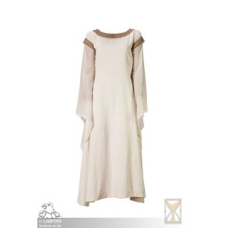 Bliaut Noble Dress - White - LARP Costume