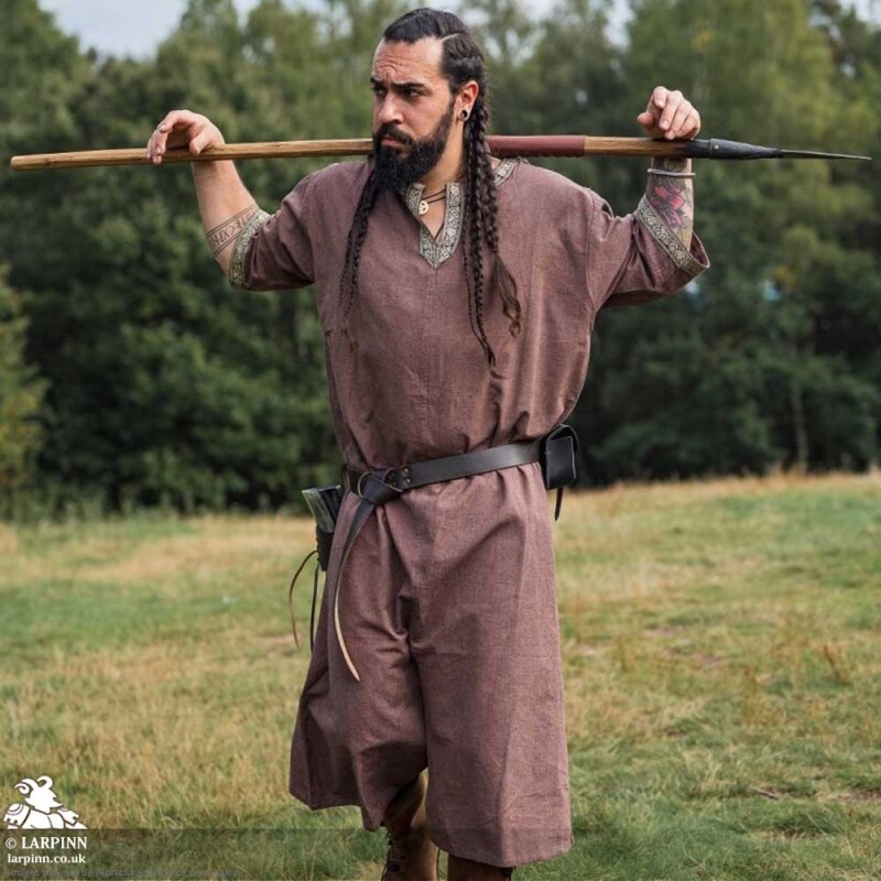 Richard Short Sleeve Tunic - Chestnut - LARP Costumes