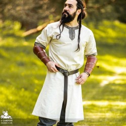 Richard Short Sleeve Tunic - Natural - LARP Costumes