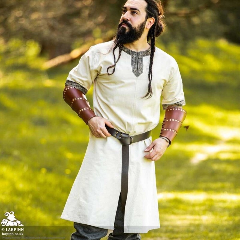 Richard Short Sleeve Tunic - Natural - LARP Costumes