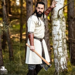 Richard Short Sleeve Tunic - Natural - LARP Costumes