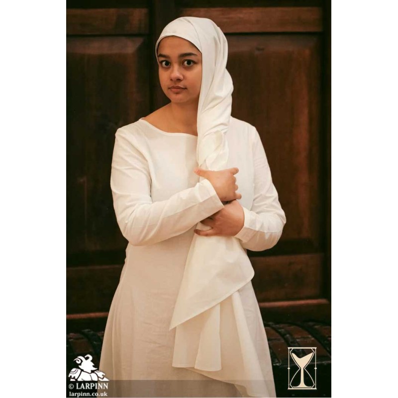 Rectangular Veil and Fillet - Cotton - LARP Costume