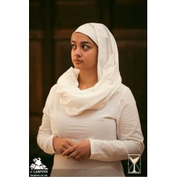 Rectangular Veil and Fillet - Cotton - LARP Costume