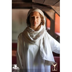 Rectangular Veil and Fillet - Linen Blend - LARP Costumes