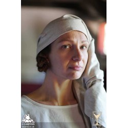 Rectangular Veil and Fillet - Linen Blend - LARP Costumes