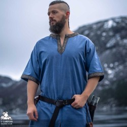 Richard Short Sleeve Tunic - Light Blue - LARP Costumes