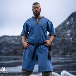 Richard Short Sleeve Tunic - Light Blue - LARP Costumes