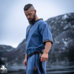 Richard Short Sleeve Tunic - Light Blue - LARP Costumes