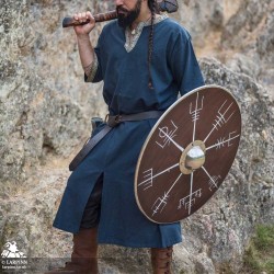 Richard Short Sleeve Tunic - Dark Blue - LARP Costumes
