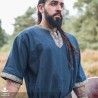 Richard Short Sleeve Tunic - Dark Blue - LARP Costumes