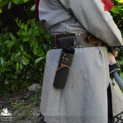 Lorey Part Scabbard - Brown - LARP Sword Holster