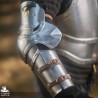 Captain Arm Protection - Plain Silver - LARP Armour - Plate