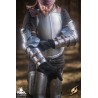 Captain Arm Protection - Plain Silver - LARP Armour - Plate