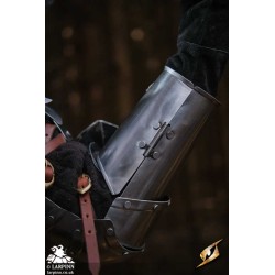 Captain Arm Protection - Plain Silver - LARP Armour - Plate