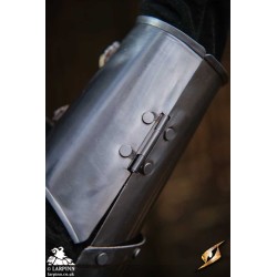 Captain Arm Protection - Plain Silver - LARP Armour - Plate