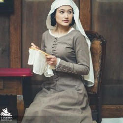 Marian Cotehardie - Overdress - Brown - LARP Costumes