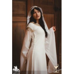 Bliaut Noble Dress - White - LARP Costume