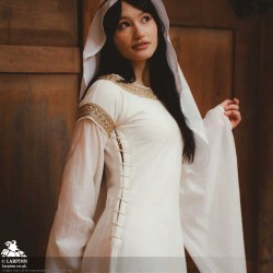 Bliaut Noble Dress - White - LARP Costumes