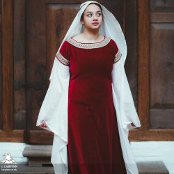 Bliaut Noble Dress - Red - LARP Costumes