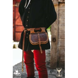 Kidney Bag - Flower Pattern - LARP Pouch - Costume