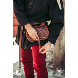 Kidney Bag - Flower Pattern - LARP Pouch - Costume
