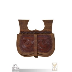 Kidney Bag - Flower Pattern - LARP Pouch - Costume