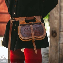 Kidney Bag - Flower Pattern - LARP Pouch - Costume