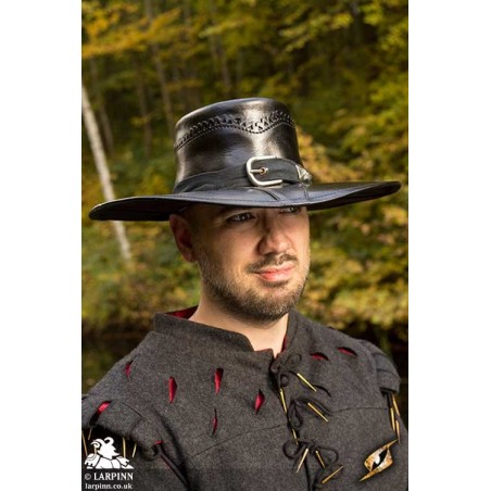 Witch Hunter Hat - Black Leather