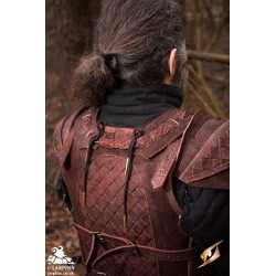 Ranger Leather LARP Shoulders - Suede - Brown - LARP Armour