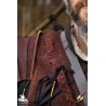 Ranger Leather LARP Shoulders - Suede - Brown - LARP Armour