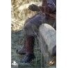 Ranger Leather LARP Greaves - Suede - Brown - LARP Armour