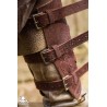 Ranger Leather LARP Greaves - Suede - Brown - LARP Armour