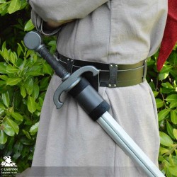 Barca Velvet-Lined Scabbard - Black - LARP Weapon Loop
