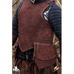 Ranger Leather LARP Tassets - Suede - Brown - LARP Armour