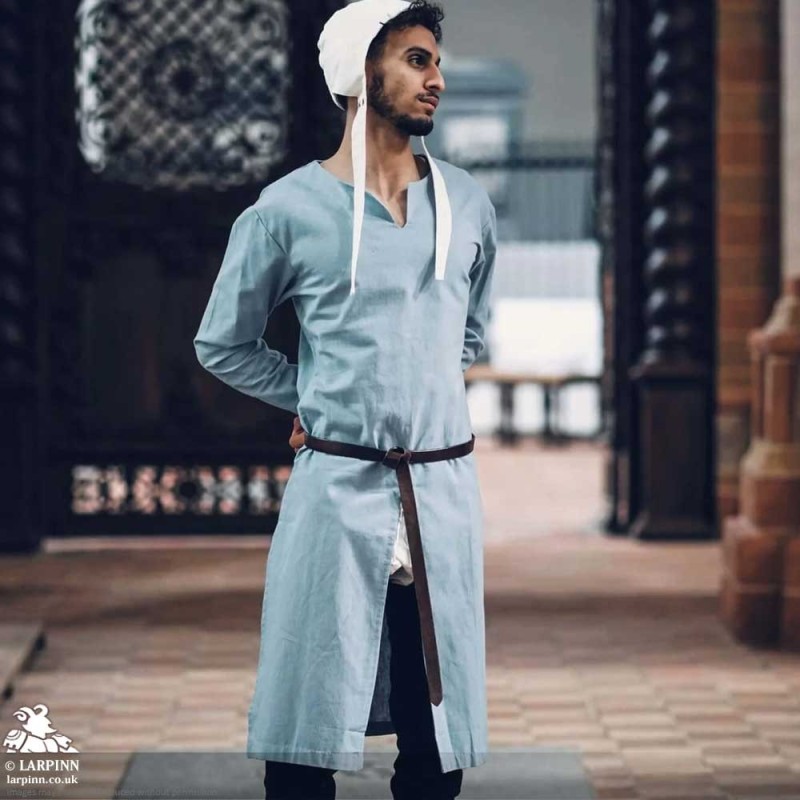 Medieval Riding Tunic - Cloudy Blue - LARP Costumes
