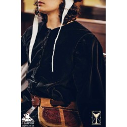 Velvet Surcoat - Black - LARP Coats