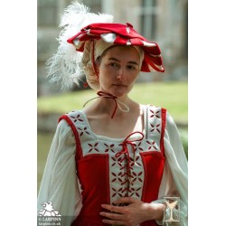 Landsknecht Hat - Red & White - LARP Costume