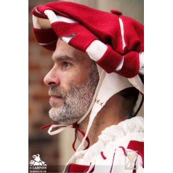 Landsknecht Hat - Red & White - LARP Costume