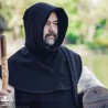 Liripiped Hood - Brushed Wool - Black - LARP Costume