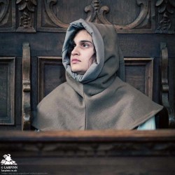Liripiped Hood - Brushed Wool - Brown - LARP Costumes