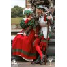 Landsknecht Hat - Green & Red - LARP Costumes