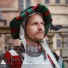Landsknecht Hat - Green & Red - LARP Costumes
