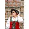 Landsknecht Hat - Green & Red - LARP Costumes