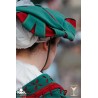 Landsknecht Hat - Green & Red - LARP Costumes